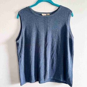 Sleeveless Blue Top